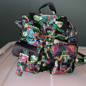 Floral pattern backpack